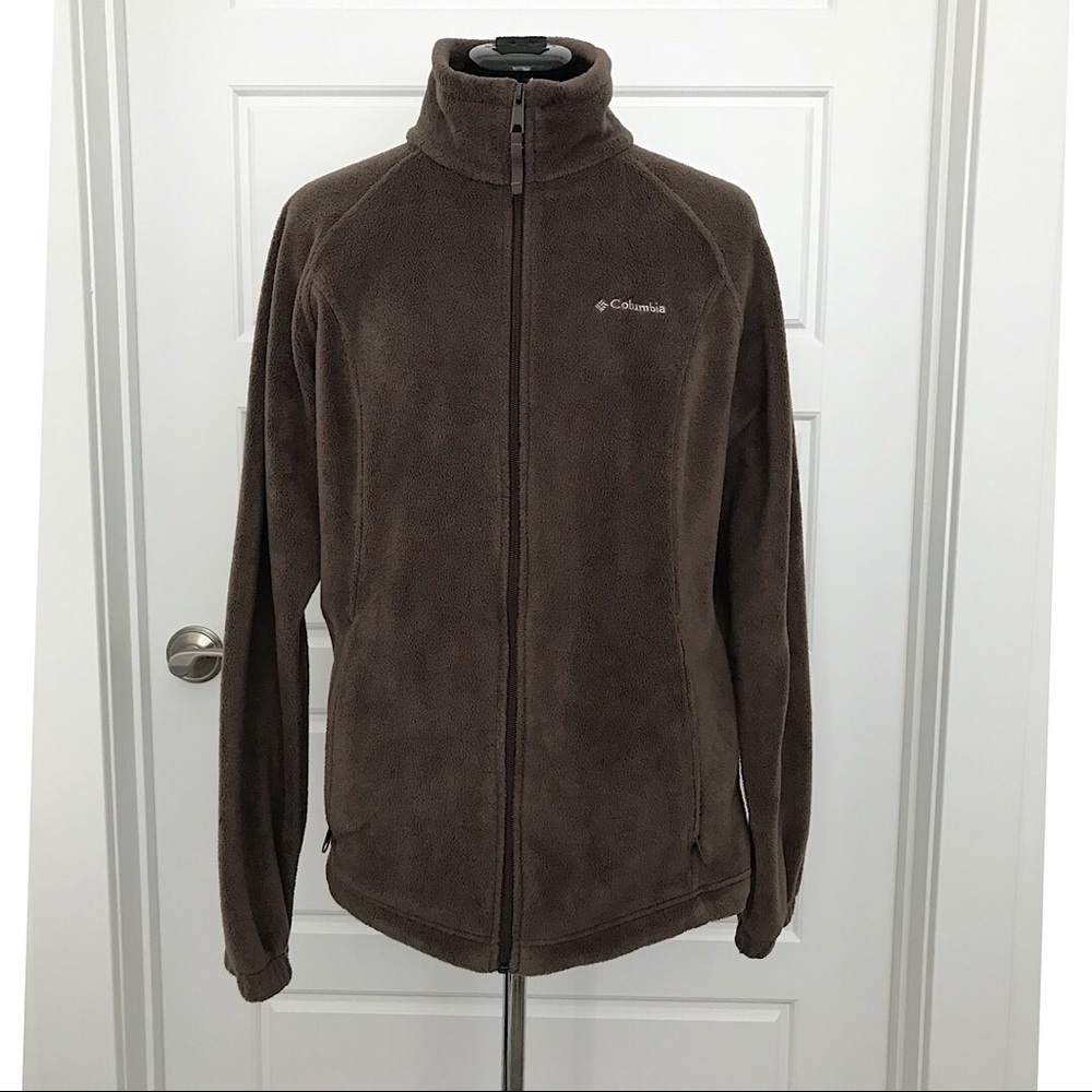 Columbia Light Weight Brown Fleece Sz L